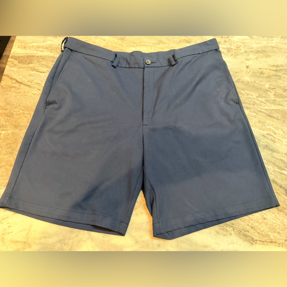 Cool 18 Pro Golf Shorts Mens 40 Navy Performance Polyester Casual Flat Front